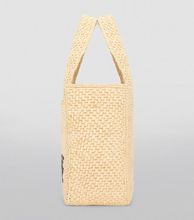 LOEWE Small Font Tote Bag raffia, imported from the UK