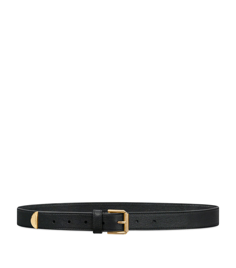 Givenchy Leather Voyou Belt with gold-tone hardware, UK version