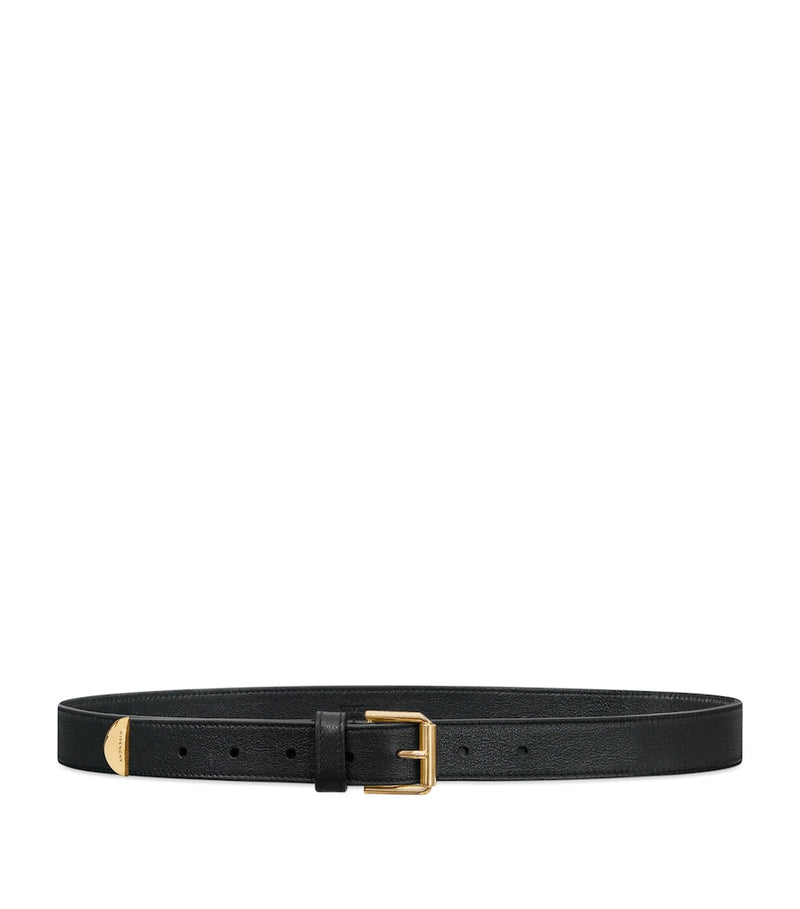 Givenchy Leather Voyou Belt with gold-tone hardware, UK version
