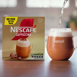 Nescafe cappuccino instant coffee sachets 12x15.5g, imported from the UK