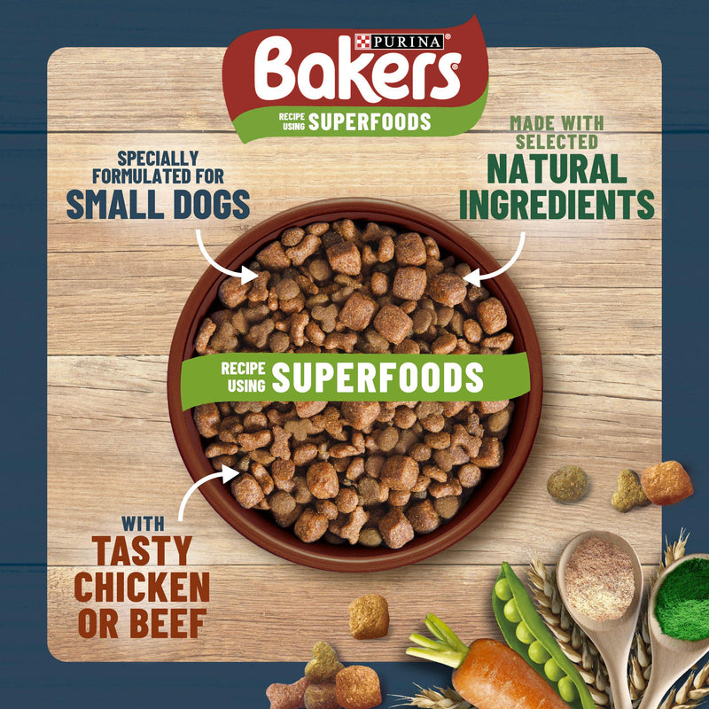 Bakers small dog chicken dry dog food 1.1kg - British product