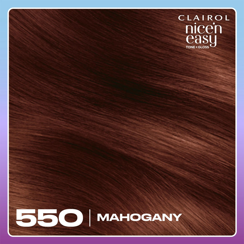 Clairol Nice'N Easy Tone+Gloss Mahogany semi permanent hair dye, imported from the UK