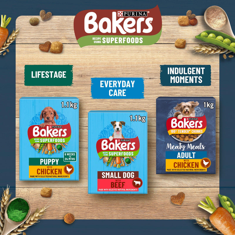 Bakers Puppy Dry Dog Food Chicken and Veg 2.85kg, UK version