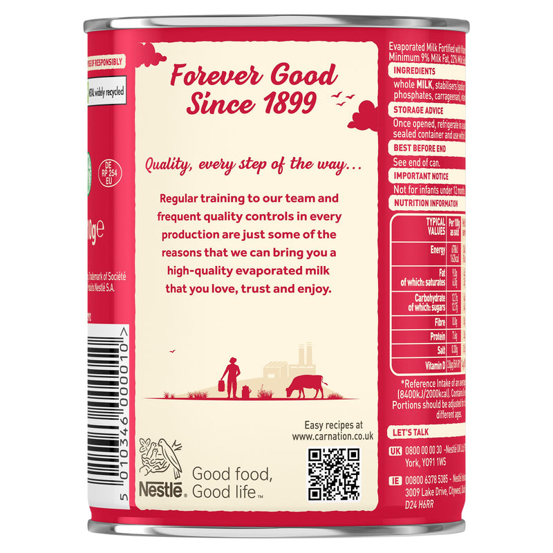Carnation evaporated milk 410g - British product