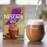 Nescafe Double Choc Mocha instant coffee sachets 7-pack 146.3g, imported from the UK