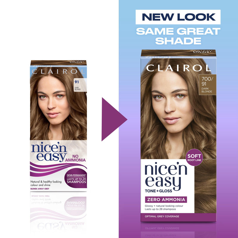 Clairol Nice'N Easy Tone+Gloss Dark Blonde semi permanent hair dye, UK version