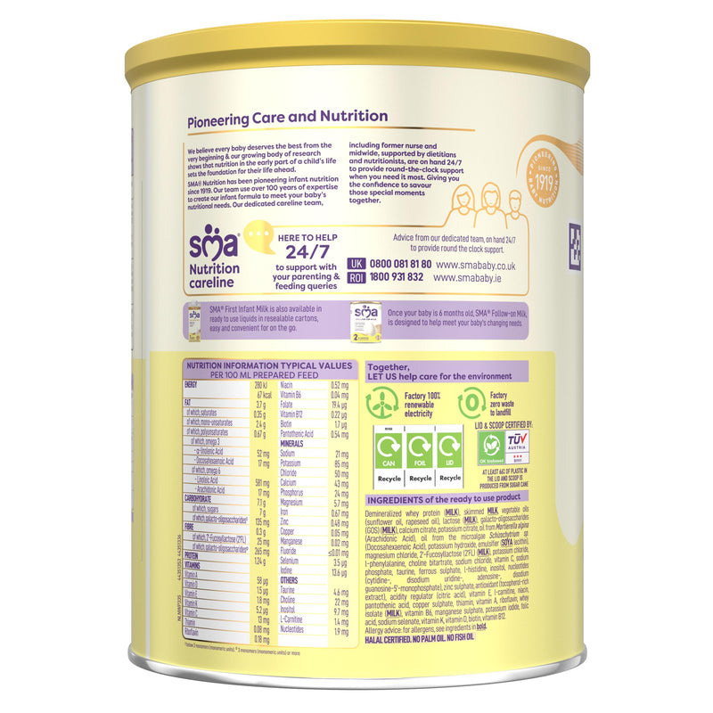SMA First Infant Baby Milk Powder 800g, imported from the UK
