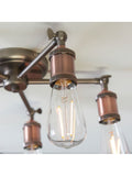 Gallery Home Hamilton flush ceiling light aged copper pewter, UK version