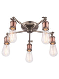 Gallery Home Hamilton flush ceiling light aged copper pewter, UK version