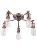 Gallery Home Hamilton flush ceiling light aged copper pewter, UK version