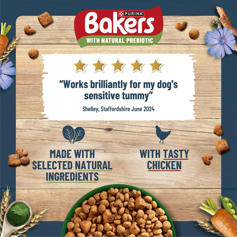 Bakers dry dog food sensitive tummy chicken 2.7kg, UK version
