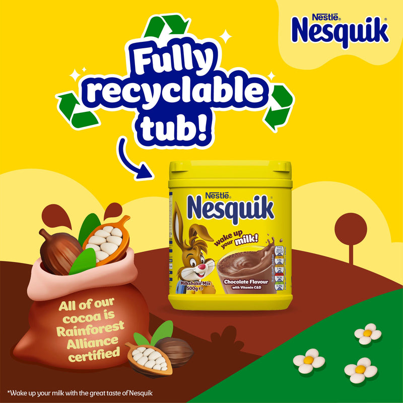 Nesquik chocolate milkshake powder 500g, UK version