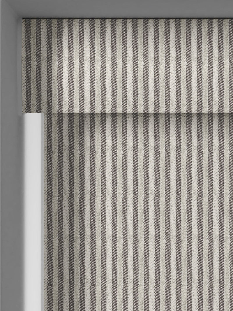 Emily Bond roller blinds Smoke Oscar Stripe - British product