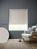 Emily Bond roller blinds Smoke Oscar Stripe - British product