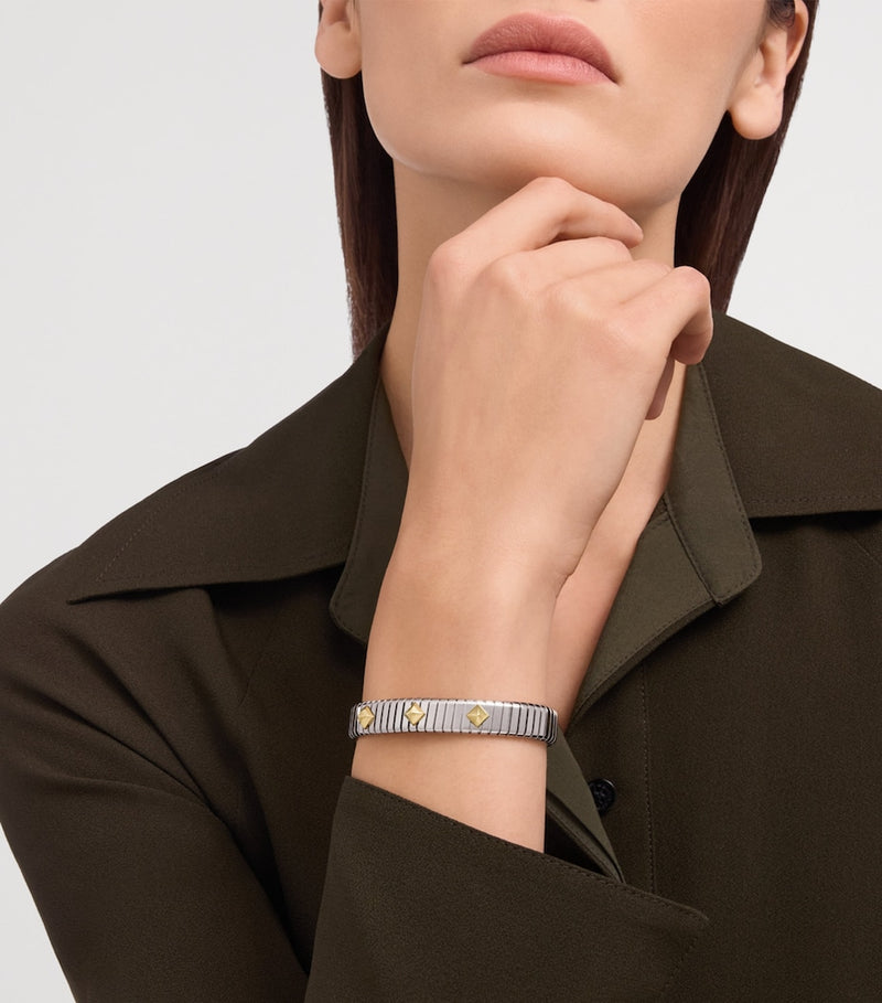 سوار Bvlgari Tubogas من الفولاذ المقاوم للصدأ والذهب الأصفر (ماركة بريطانية)