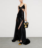 Schiaparelli Face bucket bag with wicker calfskin and gold-plated details, UK version