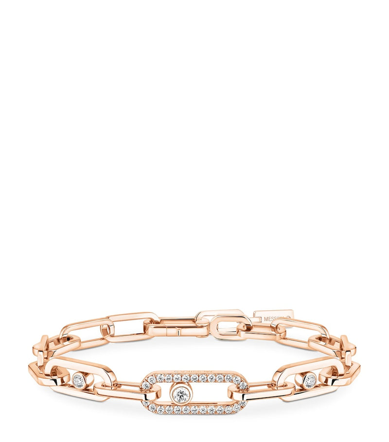 Messika Move Link pink gold diamond bracelet 1.03ct (British brand)