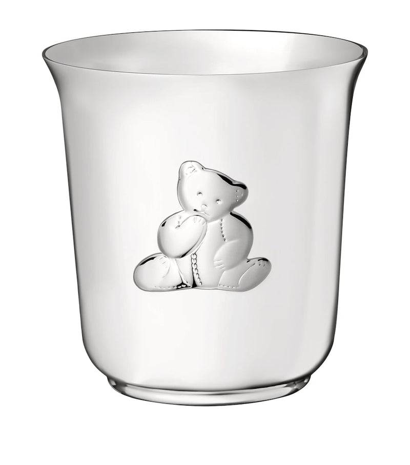 Christofle Charlie Bear silver-plated baby cup 7.5cm - British product