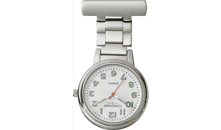 Constant silver fob pin fastening nurses watch 34mm (British brand)
