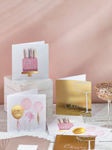 Next Pink Chic Birthday Greeting Cards 6 Pack 15x15cm- Buy online at McGrocer