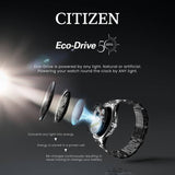 Citizen Eco-Drive analogue watch green canvas strap (British brand)
