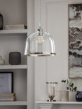 Brushed nickel Gloucester easy fit ceiling light shade (British brand)