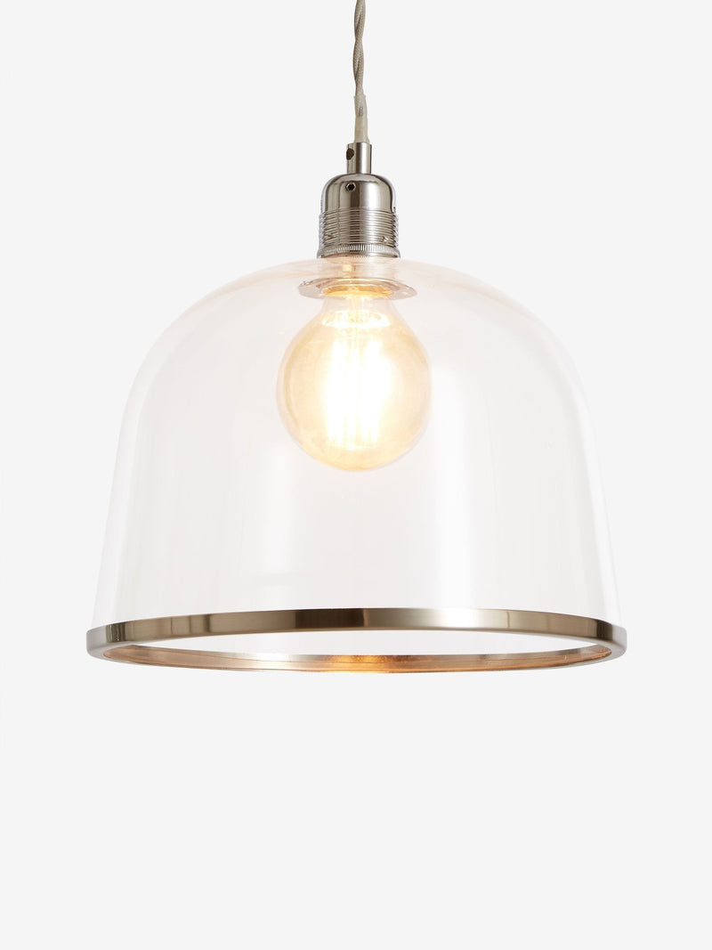 Brushed nickel Gloucester easy fit ceiling light shade (British brand)