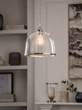 Brushed nickel Gloucester easy fit ceiling light shade (British brand)