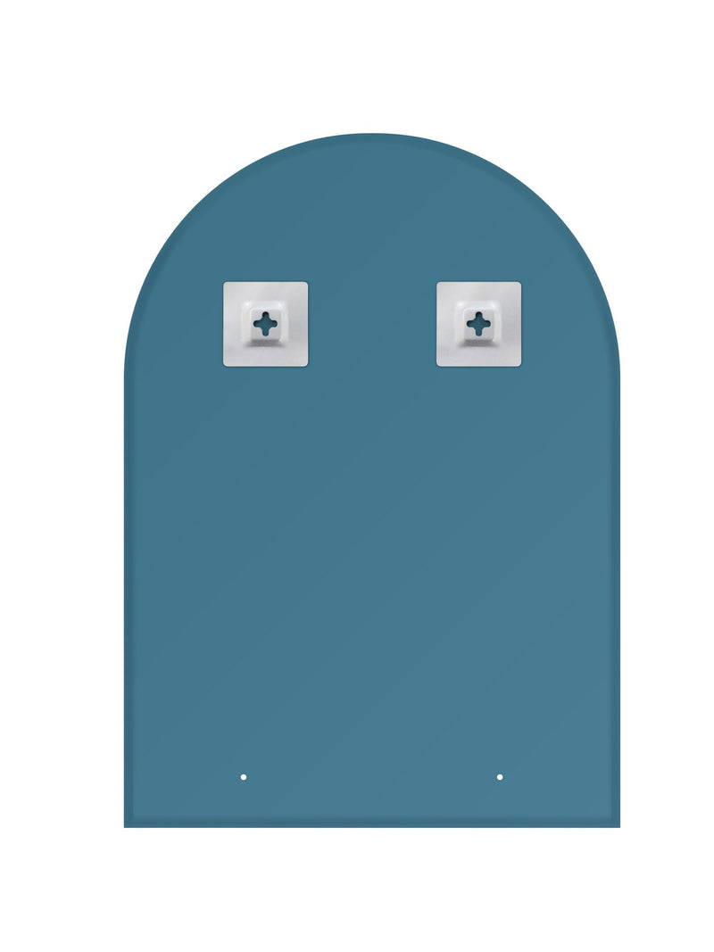 Showerdrape Greenwich arched bathroom mirror with shelf 70cm x 50cm (British brand)