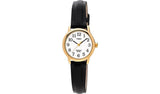 Argos Timex Ladies Black Leather Strap Watch- Buy online at McGrocer