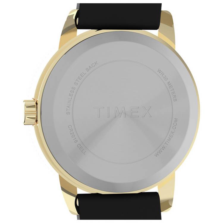 Timex ladies black leather strap watch - British product