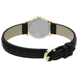 Timex ladies black leather strap watch - British product