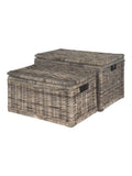 Pacific set of 2 grey Kubu oblong storage chests (British brand)