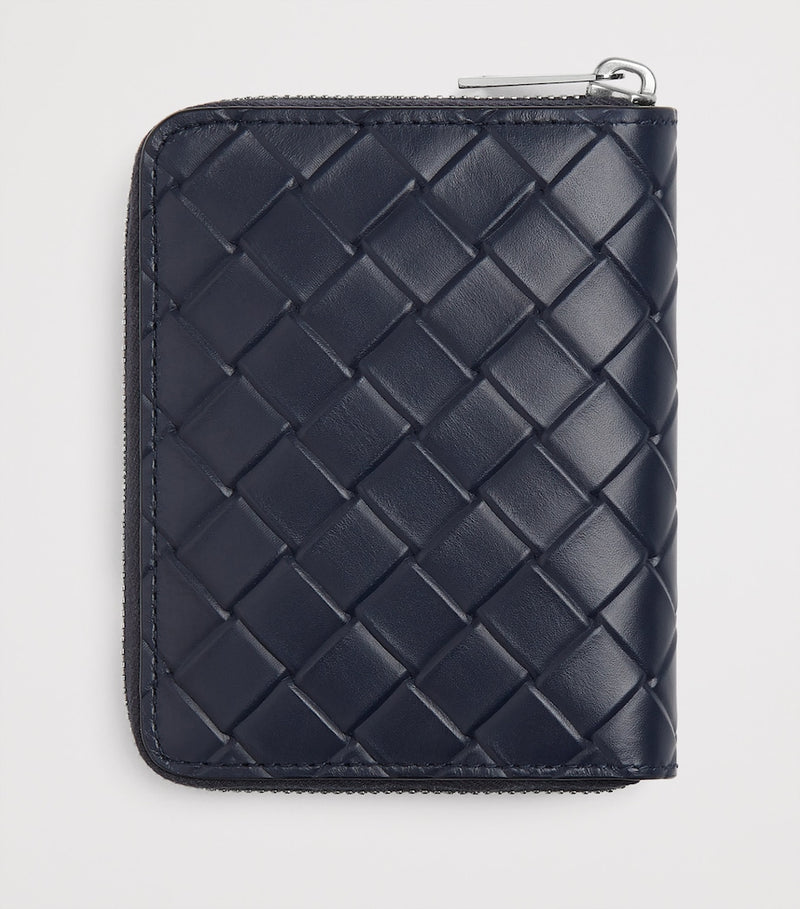 Bottega Veneta leather intrecciato zip-around wallet, UK version