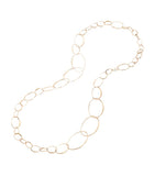 Pomellato rose gold hoop chain necklace (British brand)