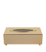 Harrods Rectangular Gold-Plated Tissue Box- Buy online at McGrocer