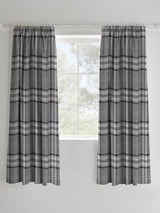 Next Catherine Lansfield Grey Kelso Check Pencil Pleat Curtains 167cm x 182cm- Buy online at McGrocer