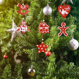 Livingandhome Christmas tree ornament set red 30 pieces (British brand)