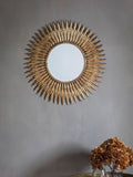 Gallery Home gold quill starburst wall mirror 62cm, UK version