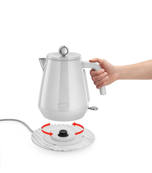 1.7L Electric Kettle with 360° Swivel Base and Traditional Saucer