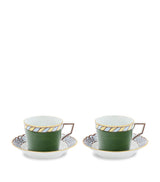 Harrods GINORI 1735 Il Viaggio di Nettuno Porcelain Teacup and Saucer Set of 2- Buy online at McGrocer