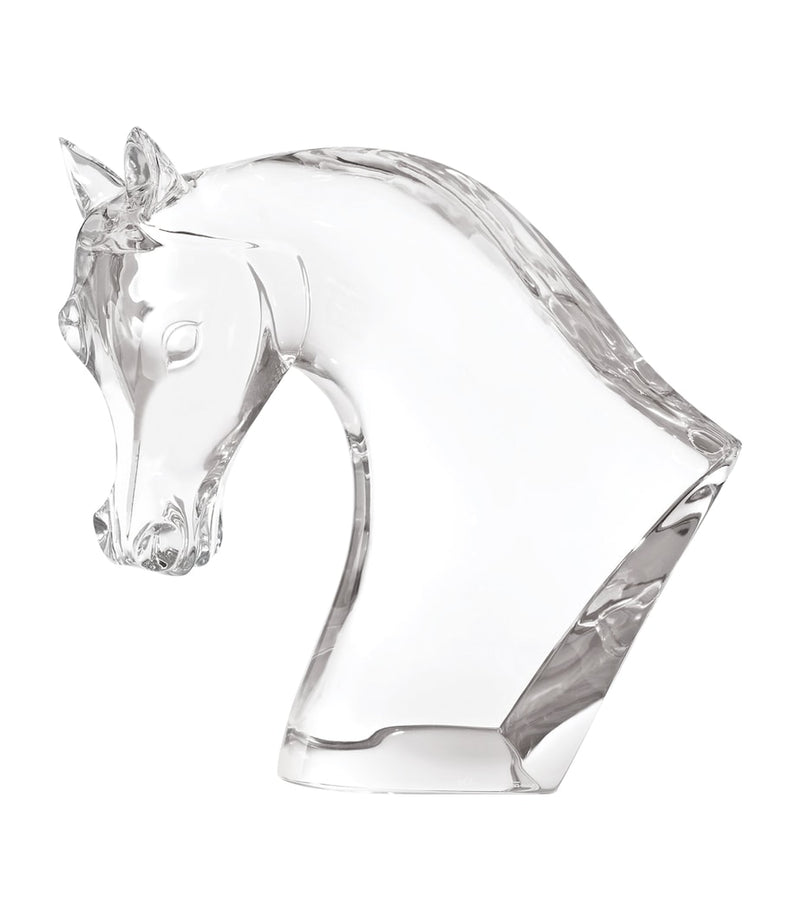 Lalique crystal horse head sculpture 38cm, UK version