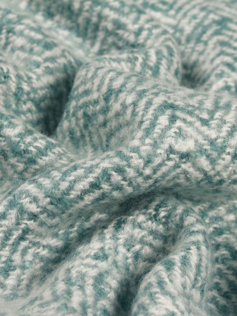 Furn Herringbone Throw teal blue, UK version