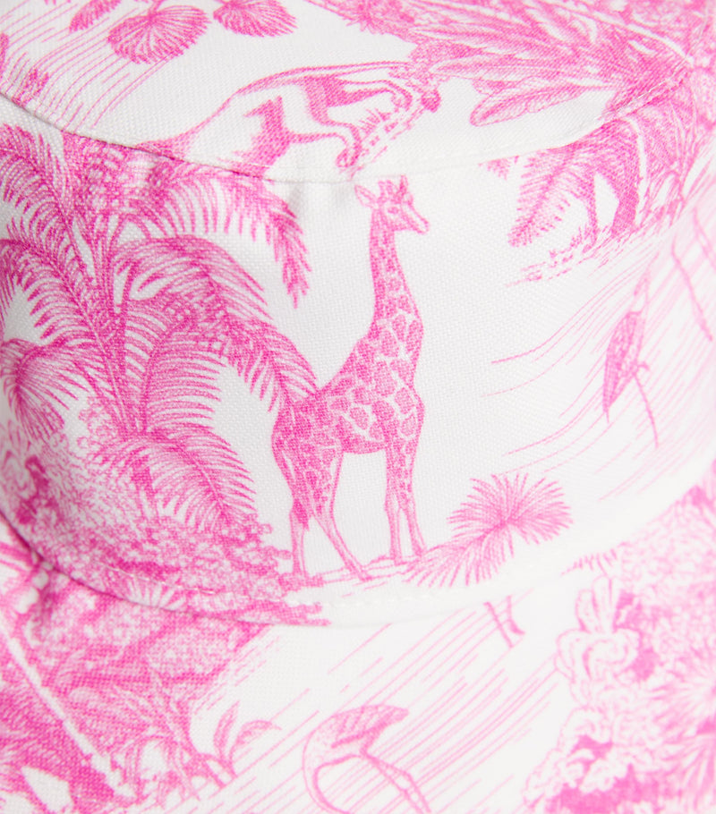 Marie Raxevsky jungle print bucket hat, imported from the UK