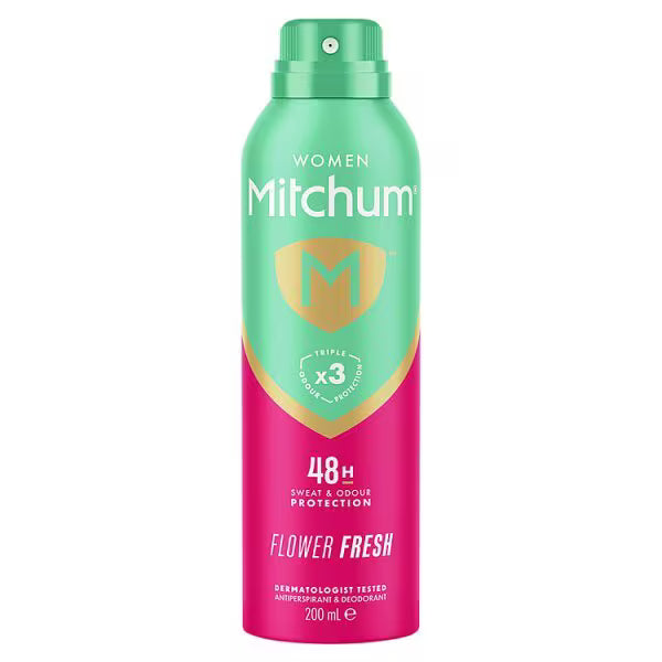 Mitchum Flower Fresh anti-perspirant deodorant spray 200ml, imported from the UK