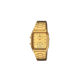 Casio gold stainless steel bracelet watch hybrid display - British product