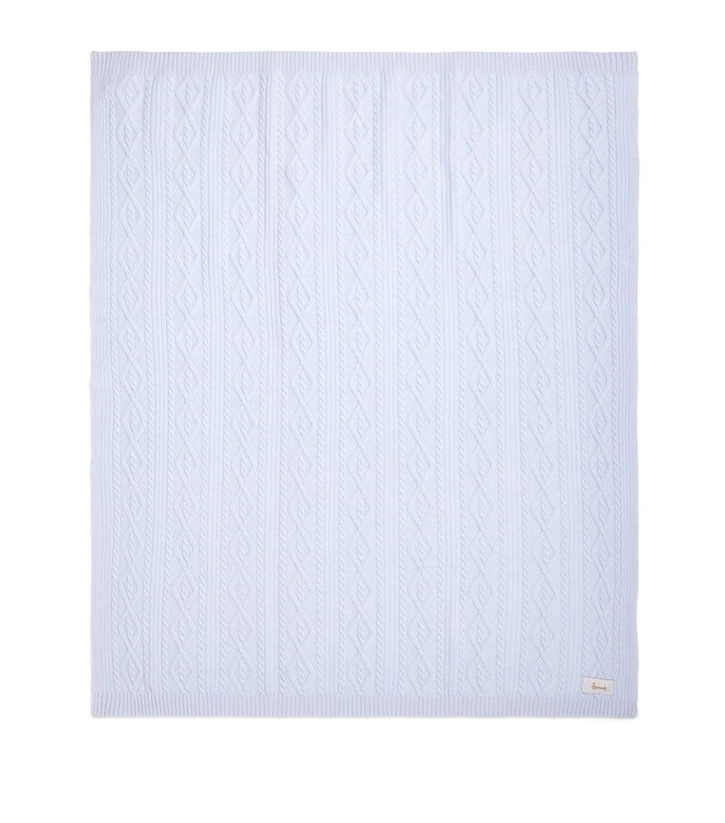 Harrods pure cashmere shawl with pointelle design, UK version