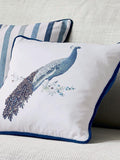 Laura Ashley blue peacock cushion square, UK version
