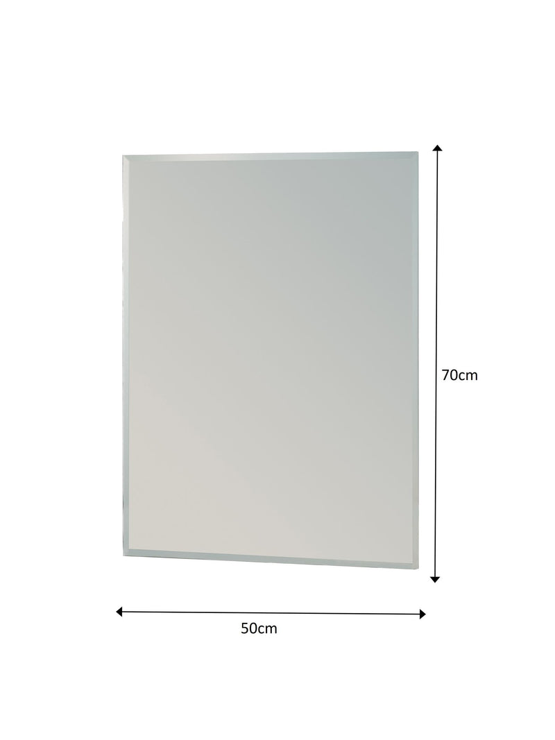 Showerdrape Fairmont large rectangular bathroom mirror 70cm x 50cm (British brand)