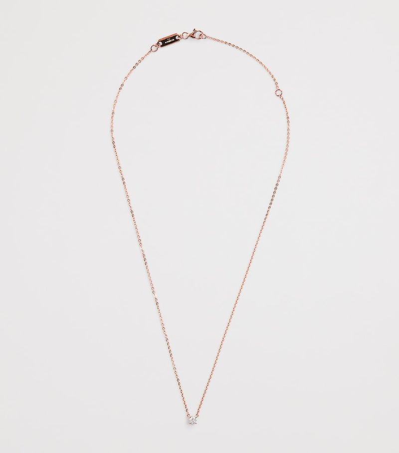 Harrods rose gold and diamond necklace 0.25ct, imported from the UK